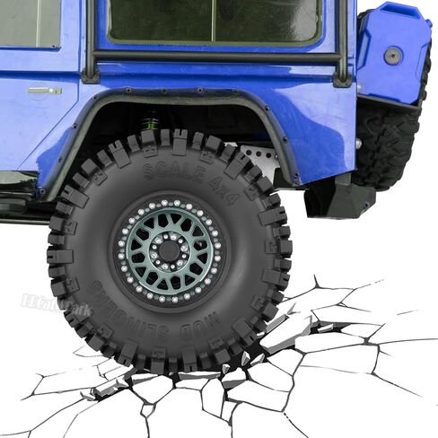 إطارات الألومنيوم 2.2 عجلات لـ 1/10 SCX10 SCX10 II SCX10 III SCX10 PRO TRX6 GEN7/8 D90 VS4-10 MST CFX RC CRAWLER CAR ، in Kuwait