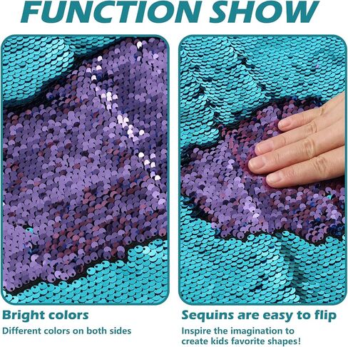 3Pcs Sensory Wall Sequin Flip Fabric Reversible Sparkly Sequin Fabric 40 x 13 Inch Wall Panel Room Decoration for Autism Classroom Playroom Bedroom in Saudi Arabia