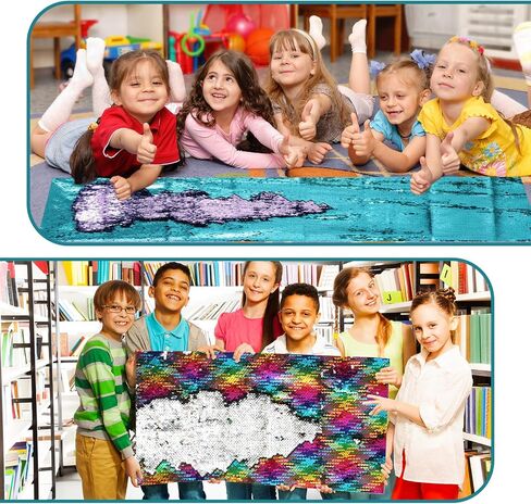 3Pcs Sensory Wall Sequin Flip Fabric Reversible Sparkly Sequin Fabric 40 x 13 Inch Wall Panel Room Decoration for Autism Classroom Playroom Bedroom in Saudi Arabia