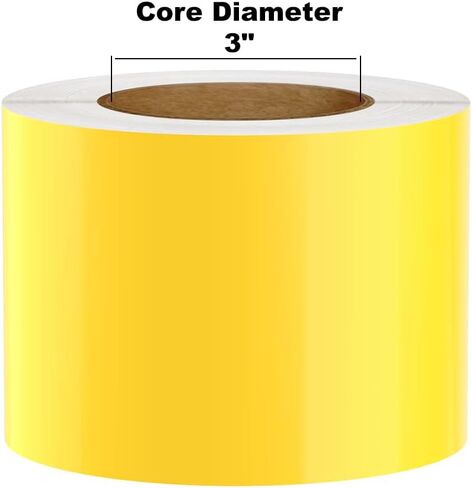 Kingston Premium Vinyl Label Tape, Yellow, 4" x 150' on 3" Core for DuraLabel 9000, LabelTac 9, SafetyPro 9G, VnM 8 and Viscom ProMax 9 in Saudi Arabia