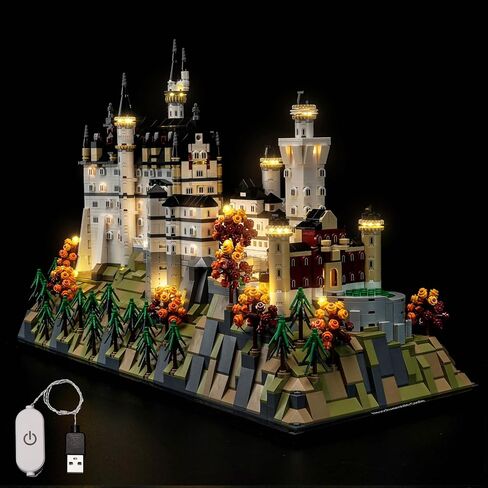 إضاءة LED الطواف فقط ، متوافقة مع Lego Neuschwanstein Castle 21063 ، لا تأتي مع النموذج (مفتاح حساس للمس مع وظيفة التعتيم) in Saudi Arabia