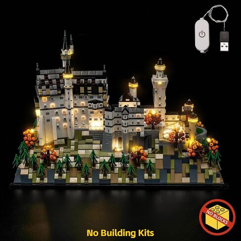 إضاءة LED الطواف فقط ، متوافقة مع Lego Neuschwanstein Castle 21063 ، لا تأتي مع النموذج (مفتاح حساس للمس مع وظيفة التعتيم) in Saudi Arabia