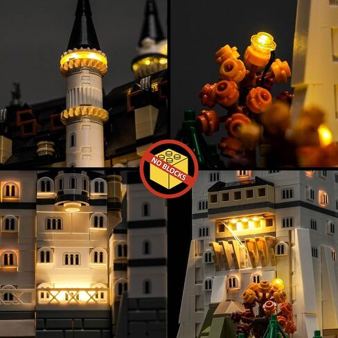 إضاءة LED الطواف فقط ، متوافقة مع Lego Neuschwanstein Castle 21063 ، لا تأتي مع النموذج (مفتاح حساس للمس مع وظيفة التعتيم) in Saudi Arabia