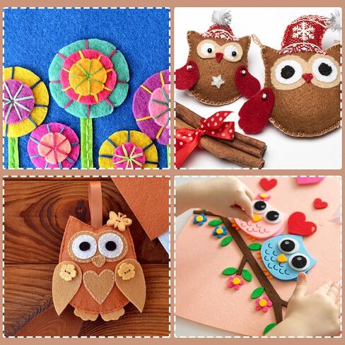 Lusofie Brown Felt Sheets - 18 PCS Love Love for Crafts & DIY - 3 ألوان ، 11.81 × 7.87 بوصة in Saudi Arabia