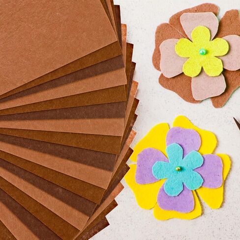 Lusofie Brown Felt Sheets - 18 PCS Love Love for Crafts & DIY - 3 ألوان ، 11.81 × 7.87 بوصة in Saudi Arabia