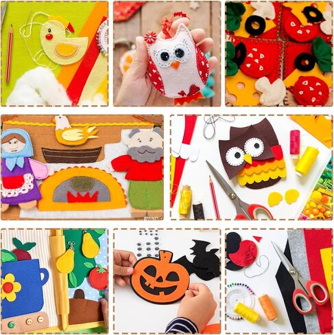 Lusofie Brown Felt Sheets - 18 PCS Love Love for Crafts & DIY - 3 ألوان ، 11.81 × 7.87 بوصة in Saudi Arabia