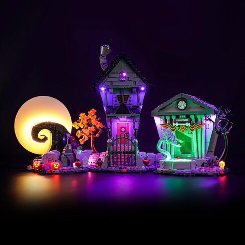 إضاءة LED متوافقة مع Lego Disney 21351 Tim Burton's The Nightmare قبل عيد الميلاد ، مجموعة ضوء RC مخصصة متوافقة مع Lego Ideas Disney 21351 ، نموذج غير مدرج - فقط الأضواء in Saudi Arabia