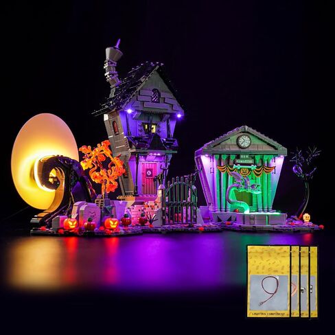 إضاءة LED متوافقة مع Lego Disney 21351 Tim Burton's The Nightmare قبل عيد الميلاد ، مجموعة ضوء RC مخصصة متوافقة مع Lego Ideas Disney 21351 ، نموذج غير مدرج - فقط الأضواء in Saudi Arabia