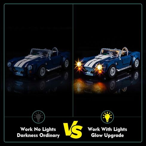 Light kit Compatible with Lego 10357 Shelby Cobra 427 S/C - No Model Only Light, LED Lighting Accessories Compatible with Lego 10357 (RC Version) in Saudi Arabia