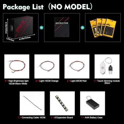 Light kit Compatible with Lego 10357 Shelby Cobra 427 S/C - No Model Only Light, LED Lighting Accessories Compatible with Lego 10357 (RC Version) in Saudi Arabia