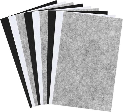 8"x12" Felt Sheets for Crafts, 9 PCS Thin Sewing Fabric Felt Sheets Black+White+Gray Felt Craft Sheets Stiff Felt Paper Non-Woven Felt Fabric Sheets for DIY Art Crafts Sewing Projects Making Supplies in Kuwait