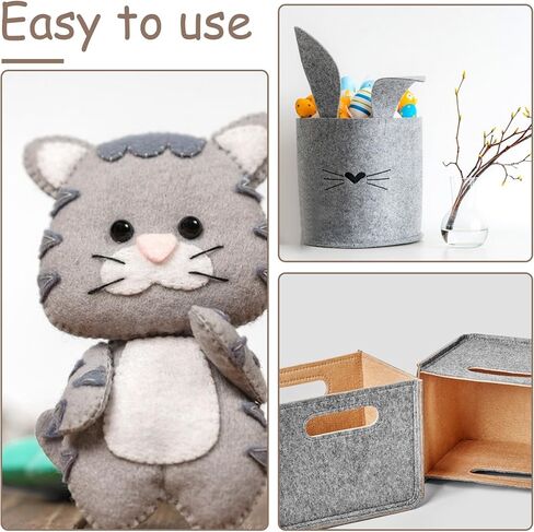 8"x12" Felt Sheets for Crafts, 9 PCS Thin Sewing Fabric Felt Sheets Black+White+Gray Felt Craft Sheets Stiff Felt Paper Non-Woven Felt Fabric Sheets for DIY Art Crafts Sewing Projects Making Supplies in Kuwait