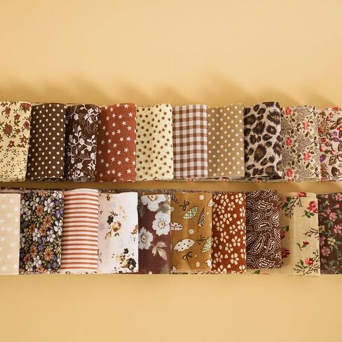 Fantomon Jelly Roll Fabric 40 Strip Strip String Backt Cotton Cotton Strips 2.5 "× 40" في مطبوعات زهرية ومحايدة للخياطة ، بطانية ، سجادة ، خليط (نغمات الأرض الدافئة) in Kuwait