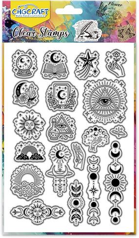 CHGCRAFT Bird Cage Pattern Clear Stamps Bird Silhouette Transparent Embossing Silicone Stamp Seal for DIY Scrapbooking and Card Making Paper Craft Decor 6.3 × 4.3 Inch in Saudi Arabia