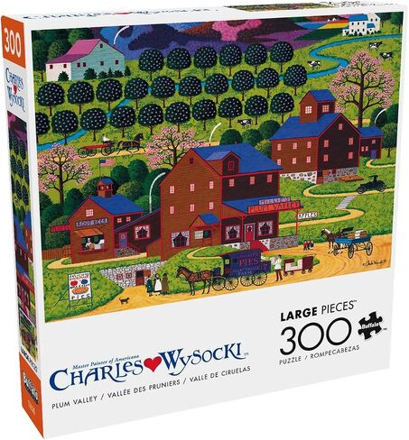 Buffalo Games - Charles Wysocki - Plum Valley - 300 قطعة بانورت كبيرة للبالغين - تحدي اللغز المثالي لليالي اللعبة in Saudi Arabia