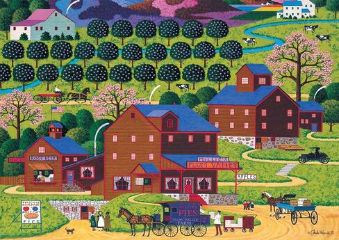 Buffalo Games - Charles Wysocki - Plum Valley - 300 قطعة بانورت كبيرة للبالغين - تحدي اللغز المثالي لليالي اللعبة in Saudi Arabia