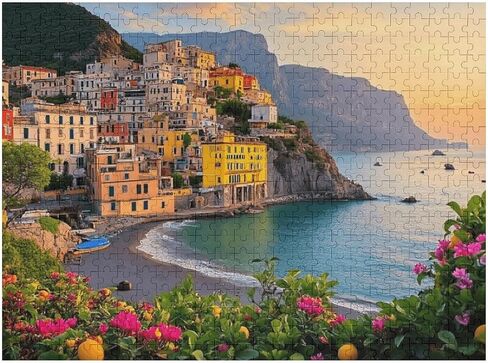 -Amalfi Coast- 1000 Piece Jigsaw Puzzle for Adults - Challenging Puzzle Perfect for Game Nights - Finished Size is 20.5 x 15 -Gift for Christmas, Anniversary, Birthday,Family in Saudi Arabia