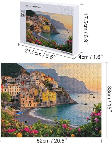 -Amalfi Coast- 1000 Piece Jigsaw Puzzle for Adults - Challenging Puzzle Perfect for Game Nights - Finished Size is 20.5 x 15 -Gift for Christmas, Anniversary, Birthday,Family in Saudi Arabia