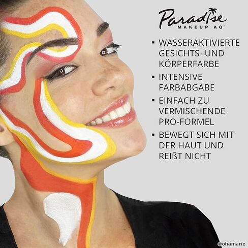 Mehron Makeup Paradise Makeup AQ Pro Size | المرحلة والشاشة ، الطلاء الوجه والجسم ، FX الخاص ، الجمال ، تأثيري ، والهالوين | طلاء الوجه المنشط للوجه والطلاء الجسم 1.4 أوقية (40 جم) (الذهب المعدني) in Saudi Arabia