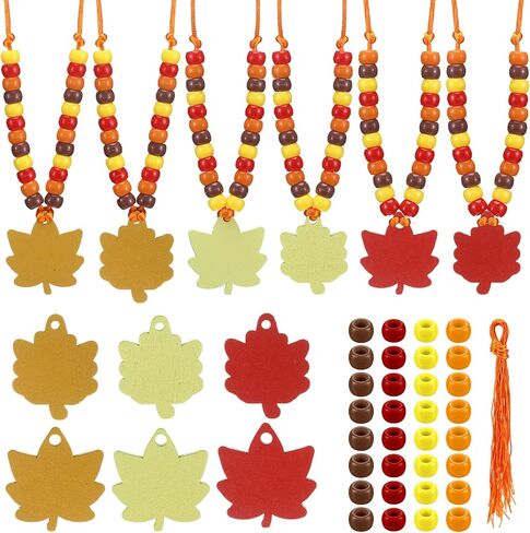 HUQUARY 24 مجموعة قلادات من التفاح المزيج الحرف DIY Fall Party Form in Saudi Arabia