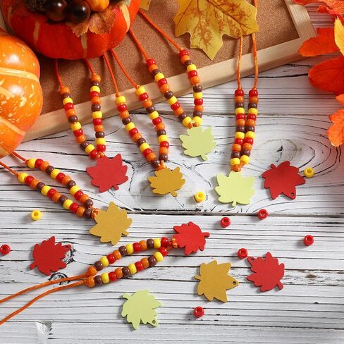 HUQUARY 24 مجموعة قلادات من التفاح المزيج الحرف DIY Fall Party Form in Saudi Arabia