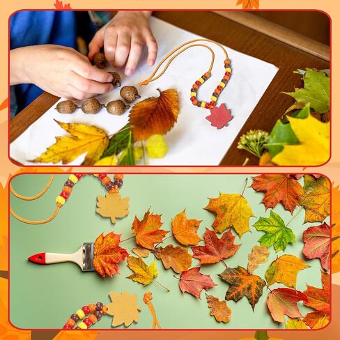 HUQUARY 24 مجموعة قلادات من التفاح المزيج الحرف DIY Fall Party Form in Saudi Arabia