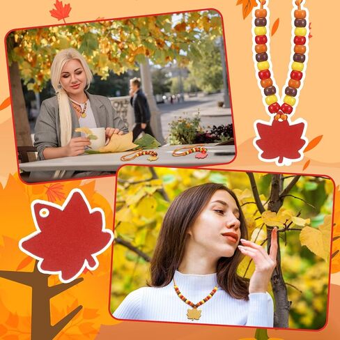 HUQUARY 24 مجموعة قلادات من التفاح المزيج الحرف DIY Fall Party Form in Saudi Arabia