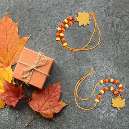 HUQUARY 24 مجموعة قلادات من التفاح المزيج الحرف DIY Fall Party Form in Saudi Arabia