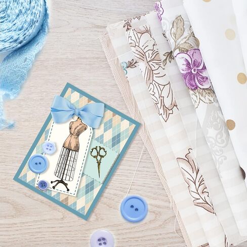 GLOBLELAND Sewing Silicone Clear Stamp Vintage Sewing Machine Transparent Silicone Stamp Buttons Rubber Stamp for Scrapbook Journal Card Making 4.3 x 6.3 Inch in Saudi Arabia