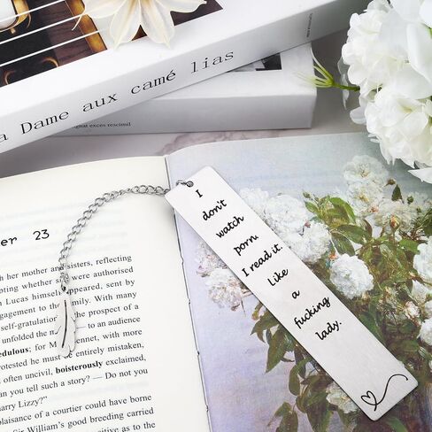 2Pcs Funny Smutty Bookmark Gifts for Men Book Lover Metal Book Mark Stainless Steel Bookmark Inspirational Women Reading Accessories Unique Friend Coworker Teacher Gifts Male Christmas Birthday Gift in Kuwait
