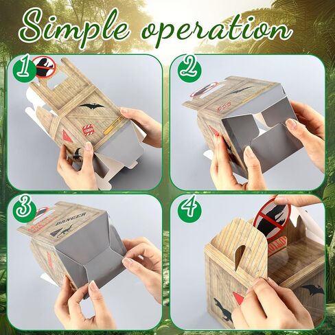 Bucherry 24 PCS Dinosaur Treats Boxes Dino Party Forme Boxes Candy Goodie Goys Boathers for Dinosaur Decortation in Saudi Arabia