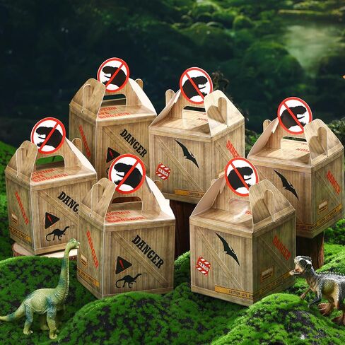 Bucherry 24 PCS Dinosaur Treats Boxes Dino Party Forme Boxes Candy Goodie Goys Boathers for Dinosaur Decortation in Saudi Arabia