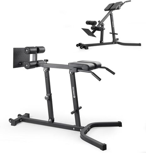 LIONSCOOL Heavy-Duty Adjustable Roman Chair(350LB Weight Capacity) - Versatile Back Hyperextension with 5 Adjustable Angles and 7 Adjustable Height Range - Perfect for Core Strength and Back Muscles in Kuwait