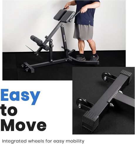 LIONSCOOL Heavy-Duty Adjustable Roman Chair(350LB Weight Capacity) - Versatile Back Hyperextension with 5 Adjustable Angles and 7 Adjustable Height Range - Perfect for Core Strength and Back Muscles in Kuwait