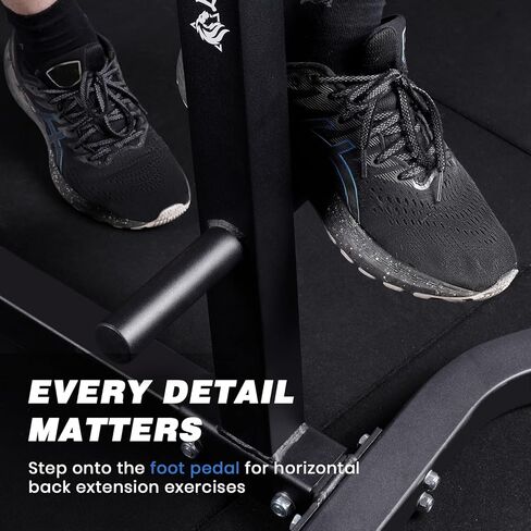 LIONSCOOL Heavy-Duty Adjustable Roman Chair(350LB Weight Capacity) - Versatile Back Hyperextension with 5 Adjustable Angles and 7 Adjustable Height Range - Perfect for Core Strength and Back Muscles in Kuwait