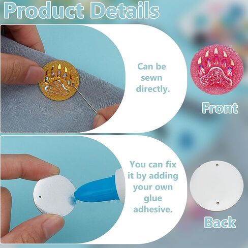 Fingerinspire 40 pcs 10 ألوان راتنجات راتنجات مسطحة كابوشونات خلفية 1 بوصة قطرها مع اثنين من اثنين من ثقب الفتحة الملونة كابوشونات ملونة الدمعة الجيوم مختلطة الجولة الأحجار الكريمة مخلب ملحوظة الأحجار الكابشون in Saudi Arabia