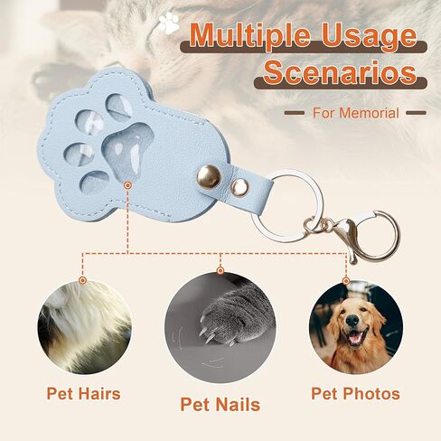 Pet Memorial Keychain keychain dog remsake kemsake for lovers يحمل الفراء والصور هدية ميموريال هدايا خسارة ، من الكلب القابل لإعادة ملء فرو الحيوانات in Kuwait