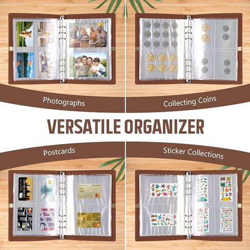 منظم تخزين البذور ، موثق منظم حزم البذور مع مظاريف تخزين بذور البذور 80pcs و 40 حماة صفيحة واضحة لحماية بذور الخضار (بني ، 9.1 × 6.5 بوصة) in Kuwait