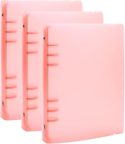 BRIRARTW 3 -Pack A5 6 -Ring COVERS - منظم التخزين البولي بروبيلين (PP) متين - متوافق مع إدراج 8x5.7inch ، جيوب واقيات الصفحات - قذائف واقية أرجوانية لمشاريع DIY in Saudi Arabia