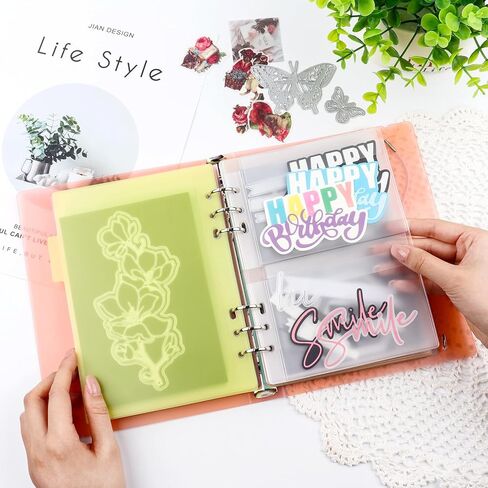 BRIRARTW 3 -Pack A5 6 -Ring COVERS - منظم التخزين البولي بروبيلين (PP) متين - متوافق مع إدراج 8x5.7inch ، جيوب واقيات الصفحات - قذائف واقية أرجوانية لمشاريع DIY in Saudi Arabia