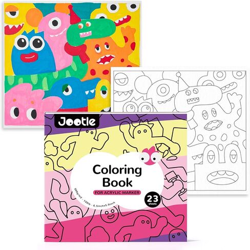 كتاب تلوين Jootle للبالغين ، كتب تلوين ألوان مائية لا تبرز لعلامة الأكريليك ، 150 رطل (300GSM) غراء محدودة 23 ورقة تلوين الكتب للأطفال البالغين in Saudi Arabia