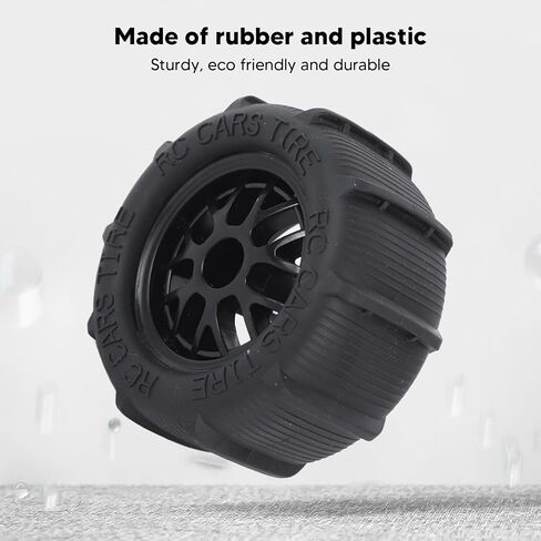 4PCS RC Car Tires, RC Tires, Beach Wheels Suitable for 12mm Coupler 1/14 1/16 1/18 Proportional Remote Control Vehicle in Saudi Arabia