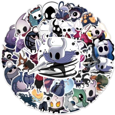 Hollow Knight Stickers for Kids 50PCS Hollow Knight Stickers,Hot Cartoon Game Vinyl Sticker for Water Bottle Laptop Phone Scrapbooking Journaling for Adults Teens for Party Supply Favor Decor in Kuwait