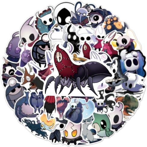 Hollow Knight Stickers for Kids 50PCS Hollow Knight Stickers,Hot Cartoon Game Vinyl Sticker for Water Bottle Laptop Phone Scrapbooking Journaling for Adults Teens for Party Supply Favor Decor in Kuwait