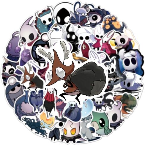 Hollow Knight Stickers for Kids 50PCS Hollow Knight Stickers,Hot Cartoon Game Vinyl Sticker for Water Bottle Laptop Phone Scrapbooking Journaling for Adults Teens for Party Supply Favor Decor in Kuwait