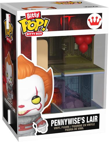 Funko bitty pop! Bitty Boxes: It - Phunhouse PlaySet مع 2 0.9 بوصة (2.2 سم) شخصيات صغيرة صغيرة - حالة عرض قابلة للتحصيل مع المشهد الداخلي والتخزين - فكرة الهدية - البضائع الرسمية in Saudi Arabia