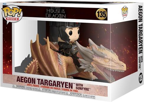 ركوب موسيقى البوب ​​Funko: House of the Dragon - Aegon Targaryen و Sunfyre - شخصية فينيل قابلة للتحصيل - فكرة الهدية - البضائع الرسمية - ألعاب للأطفال والكبار - عشاق الكوميديا in Saudi Arabia