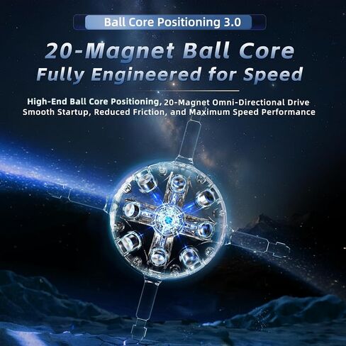 Moyu Weilong V11 2025 Ball-Core UV Speed ​​Speed ​​Cube 3x3 Moyu Cube Puzzle Cube Professional Maglev Magnetic Master Cube (Maglev Ball Core Person in Kuwait