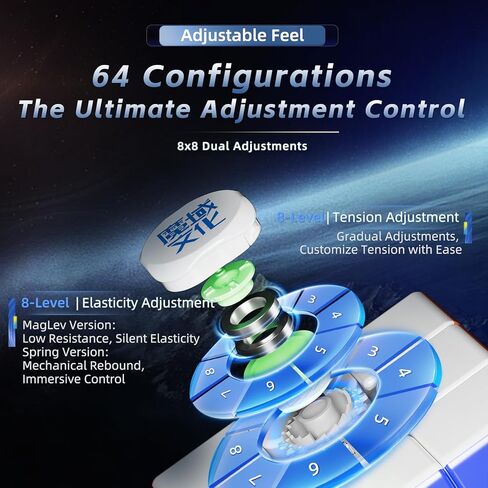 Moyu Weilong V11 2025 Ball-Core UV Speed ​​Speed ​​Cube 3x3 Moyu Cube Puzzle Cube Professional Maglev Magnetic Master Cube (Maglev Ball Core Person in Kuwait