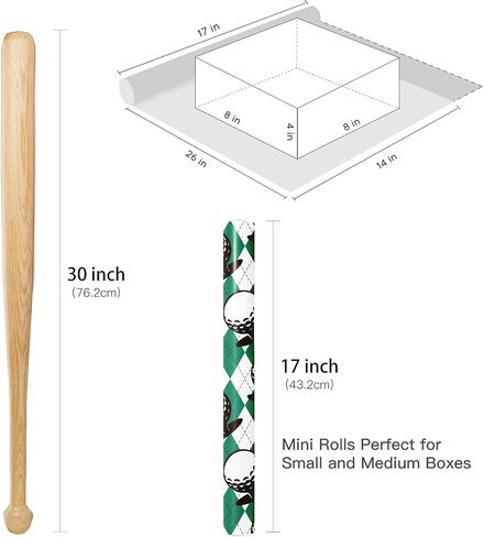 RUSPEPA Sports Ball Wrapping Paper Roll for Boys, Mini Roll, Basketball, Soccer, Baseball and Football Design, Black Gift Wrap for Sports Birthday, Game Day Party, 17 Inches x 16.4 Feet in Saudi Arabia